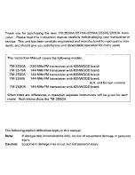 Preview for 2 page of Kenwood TM-2530A Instruction Manual