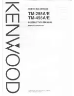 Kenwood TM-255A/E Instruction Manual preview