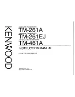 Preview for 1 page of Kenwood TM-261A Instruction Manual