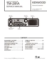 Предварительный просмотр 1 страницы Kenwood TM-281A Service Manual