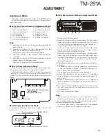 Предварительный просмотр 21 страницы Kenwood TM-281A Service Manual