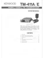 Предварительный просмотр 1 страницы Kenwood TM-411A Instruction Manual