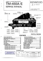 Kenwood TM-455A Service Manual предпросмотр