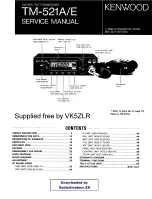 Предварительный просмотр 1 страницы Kenwood TM-521A Service Manual