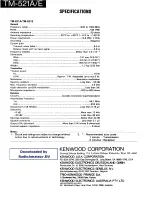 Предварительный просмотр 56 страницы Kenwood TM-521A Service Manual