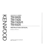 Предварительный просмотр 1 страницы Kenwood TM-642A Instruction Manual