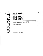 Kenwood TM-701A Instruction Manual preview