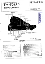 Предварительный просмотр 1 страницы Kenwood TM-702A Service Manual