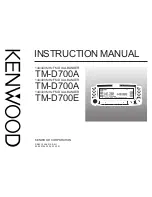 Kenwood TM-D700 E Instruction Manual предпросмотр