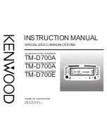 Kenwood TM-D700A Instruction Manual preview