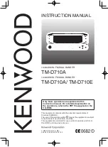 Preview for 1 page of Kenwood TM?D710 Instruction Manual