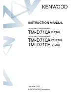 Предварительный просмотр 1 страницы Kenwood TM-D710A Instruction Manual