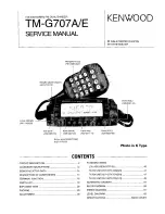 Preview for 1 page of Kenwood TM-G707A Service Manual