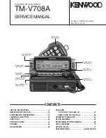 Kenwood TM-V708A Service Manual preview