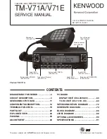 Preview for 1 page of Kenwood TM-V71A Service Manual