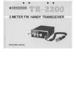 Preview for 1 page of Kenwood TR-2200 Operating Manual