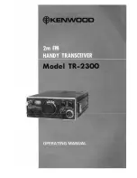 Kenwood TR-2300 Operating Manual preview