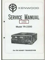 Предварительный просмотр 1 страницы Kenwood TR-2300 Service Manual