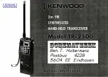 Kenwood TR-2500 Instruction Manual preview