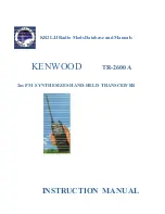 Preview for 1 page of Kenwood TR-2600 A Instruction Manual