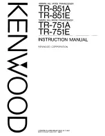 Kenwood TR-751A Instruction Manual предпросмотр