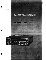 Preview for 1 page of Kenwood TR-7730 Instruction Manual