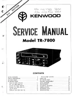 Предварительный просмотр 2 страницы Kenwood TR 7800 Service Manual