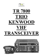 Kenwood TR 7800 User Manual preview