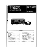 Предварительный просмотр 1 страницы Kenwood TR-851A Service Manual