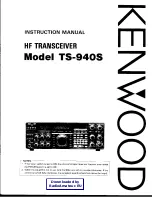 Предварительный просмотр 1 страницы Kenwood TR-9000 Instruction Manual