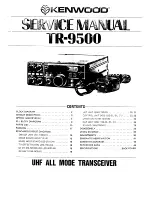 Предварительный просмотр 1 страницы Kenwood TR-9500 Service Manual