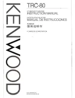 Preview for 1 page of Kenwood TRC-80 Instruction Manual