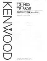 Предварительный просмотр 1 страницы Kenwood TS-140S Instruction Manual