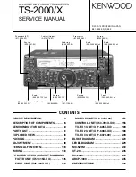 Kenwood TS-2000 Service Manual preview