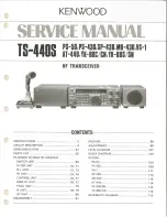 Preview for 1 page of Kenwood TS-440S Serivce Manual