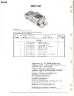 Preview for 116 page of Kenwood TS-440S Serivce Manual