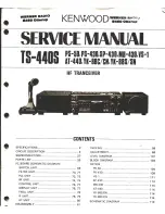 Предварительный просмотр 1 страницы Kenwood TS-440S Service Manual