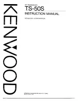 Preview for 1 page of Kenwood TS-50 Instruction Manual