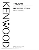 Предварительный просмотр 1 страницы Kenwood TS-60 Instruction Manual