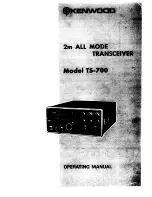 Kenwood TS-700 Operating Manual предпросмотр