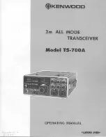 Предварительный просмотр 1 страницы Kenwood TS-700A Operating Manual