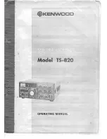 Предварительный просмотр 2 страницы Kenwood TS-820 Operating Manual