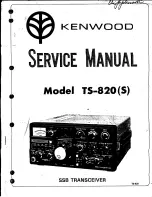 Kenwood TS-820 Service Manual предпросмотр