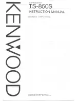 Kenwood TS-850S Instruction Manual preview