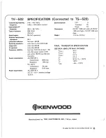 Предварительный просмотр 7 страницы Kenwood TV-502 Operating Manual