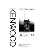 Предварительный просмотр 1 страницы Kenwood UBZ-LF14 Instruction Manual