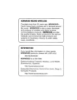 Preview for 2 page of Kenwood UBZ-LF14 Instruction Manual