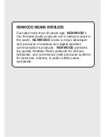 Preview for 4 page of Kenwood UBZ-LH68 Instruction Manual