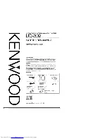 Kenwood UD-302 Instruction Manual preview