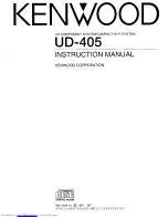 Preview for 1 page of Kenwood UD-405 Instruction Manual